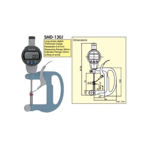 Đồng hồ đo độ dày Teclock SMD-130J