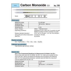 Ống phát hiện CO trong khí nén Gastec 1A