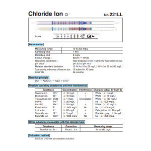 Ống phát hiện Ion Chloride Cl- Gastec 221LL