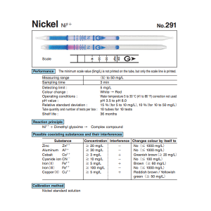 Ống phát hiện Ion Niken Ni trong dung dịch Gastec 291