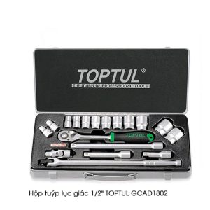 Bộ dụng cụ vặn ốc 1/2 inch 18 chi tiết TOPTUL GCAD1802