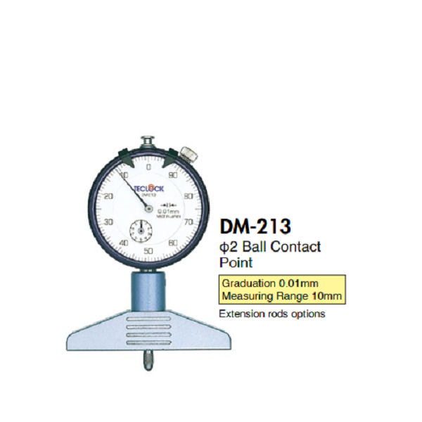 DM-213 Đồng hồ đo độ sâu kiểu cơ Teclock DM-213