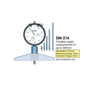 Đồng hồ đo độ sâu kiểu cơ Teclock DM-214