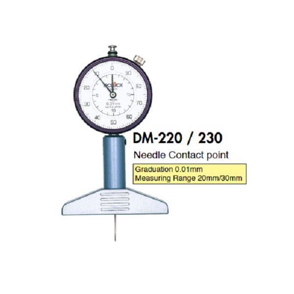 DM-220 Đồng hồ đo độ sâu kiểu cơ Teclock DM-230